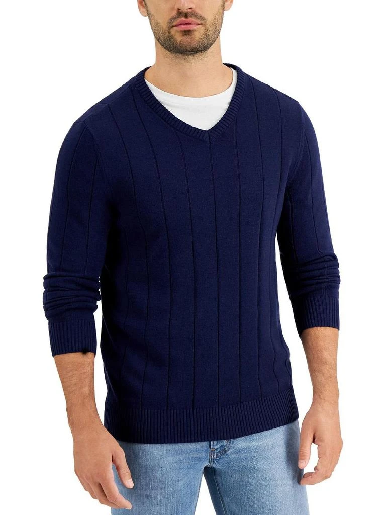 商品Club Room|Mens V Neck Ribbed Trim Pullover Sweater,价格¥200,第4张图片详细描述