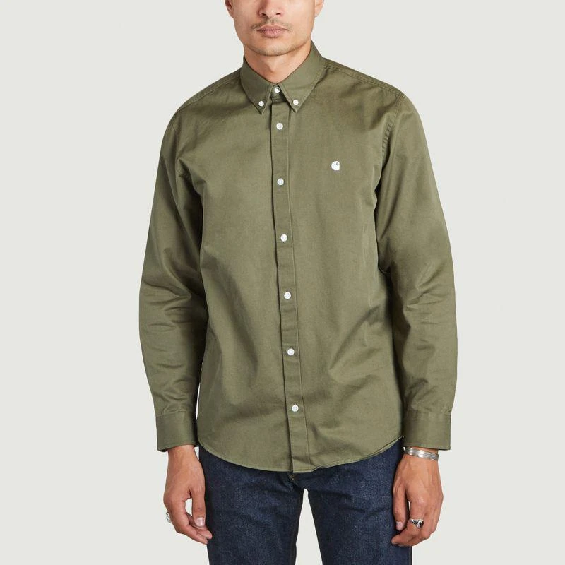 商品Carhartt|L/S Madison cotton shirt Seaweed Wax Carhartt WIP,价格¥451,第1张图片