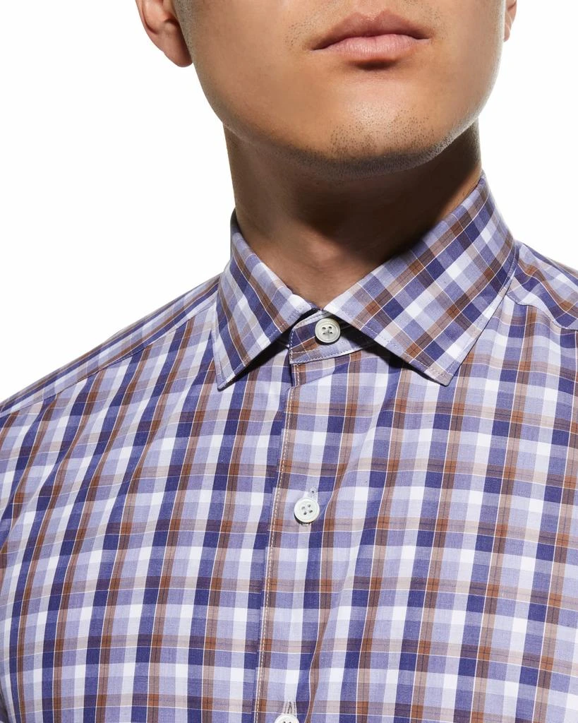 商品Zegna|Men's Check Sport Shirt,价格¥1862,第5张图片详细描述