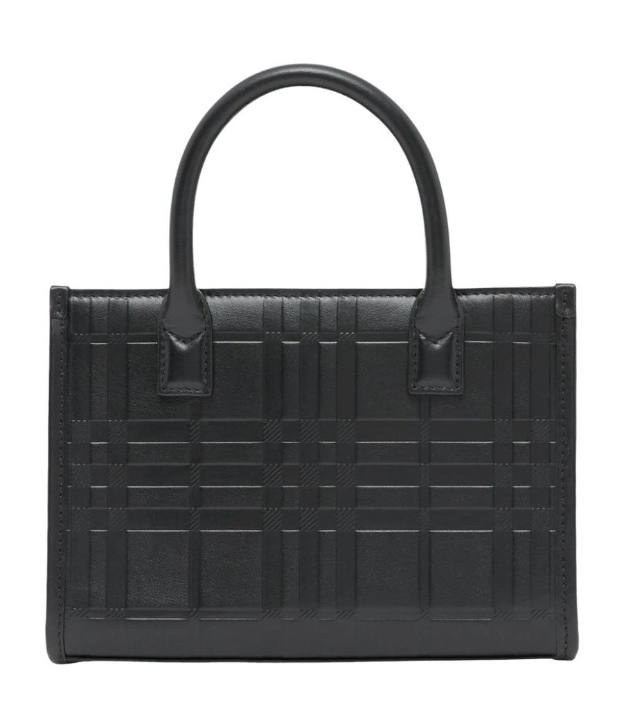 商品Burberry|Mini Leather Embossed Check Tote Bag,价格¥8589,第1张图片