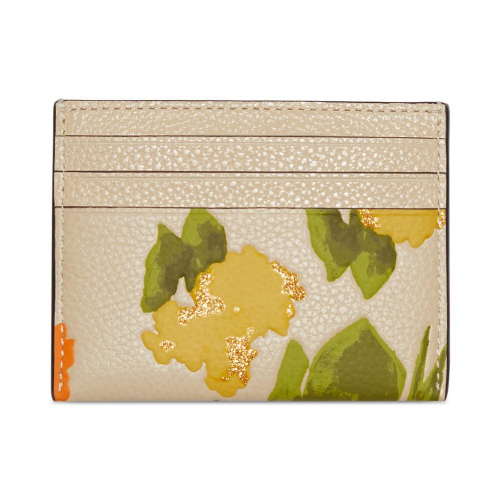 Floral Printed Leather Card Case商品第2张图片规格展示