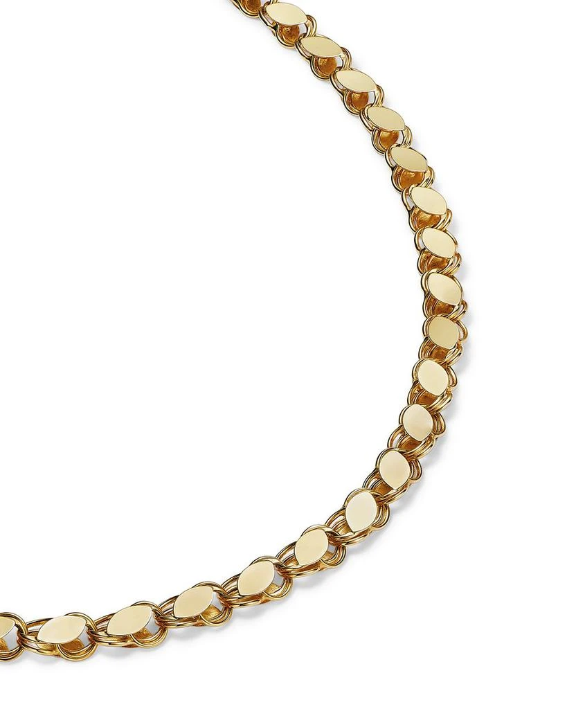 14K Yellow Gold High-Polished Wide Link Collar Necklace, 18" 商品