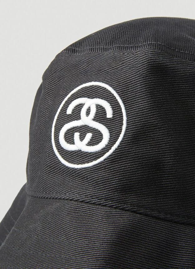 商品STUSSY|SS Link Deep Bucket Hat in Black,价格¥436,第4张图片详细描述