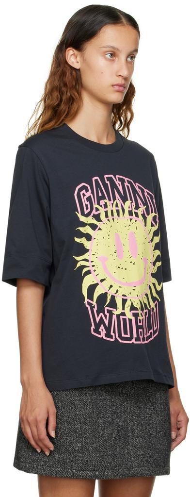 商品Ganni|Black Smiley T-Shirt,价格¥606,第4张图片详细描述