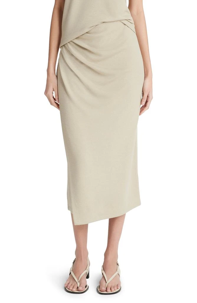 商品Vince|Side Drape Knit Midi Skirt,价格¥231,第1张图片