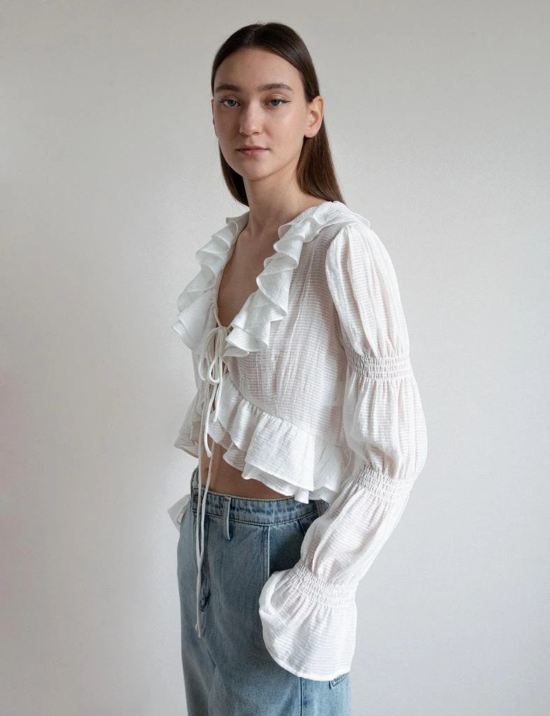 商品Pixie Market|Sandra Ruffled Poet Blouse,价格¥369,第3张图片详细描述