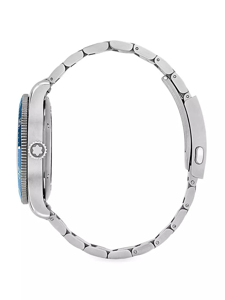 商品MontBlanc|1858 Iced Sea Stainless Steel &amp; Ceramic Bracelet Watch,价格¥25218,第3张图片详细描述