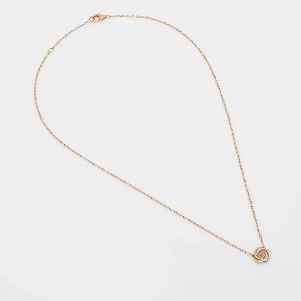 商品[二手商品] Cartier|Cartier Trinity Pink Sapphire 18k Three Tone Gold Necklace,价格¥7888,第3张图片详细描述