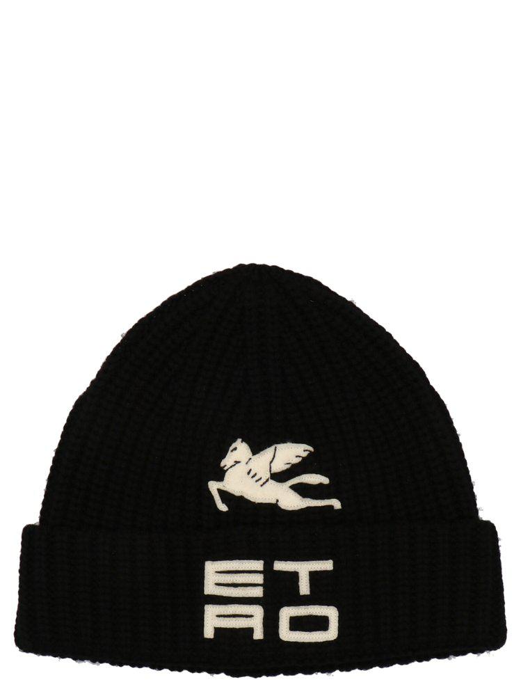 Etro Logo-Patch Knitted Beanie商品第1张图片规格展示