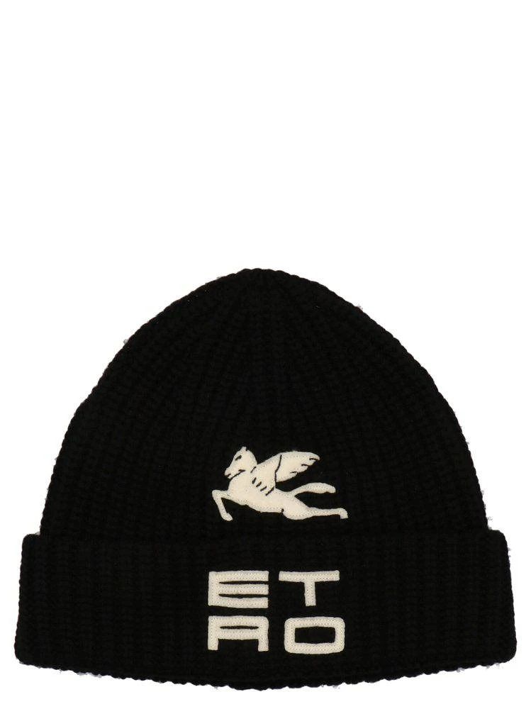 商品ETRO|Etro Logo-Patch Knitted Beanie,价格¥751,第1张图片