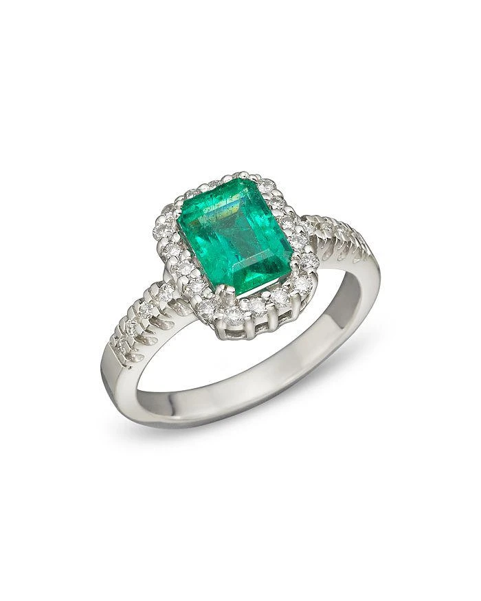 商品Bloomingdale's|Emerald and Diamond Ring in 14K White Gold - Exclusive,价格¥17939,第1张图片