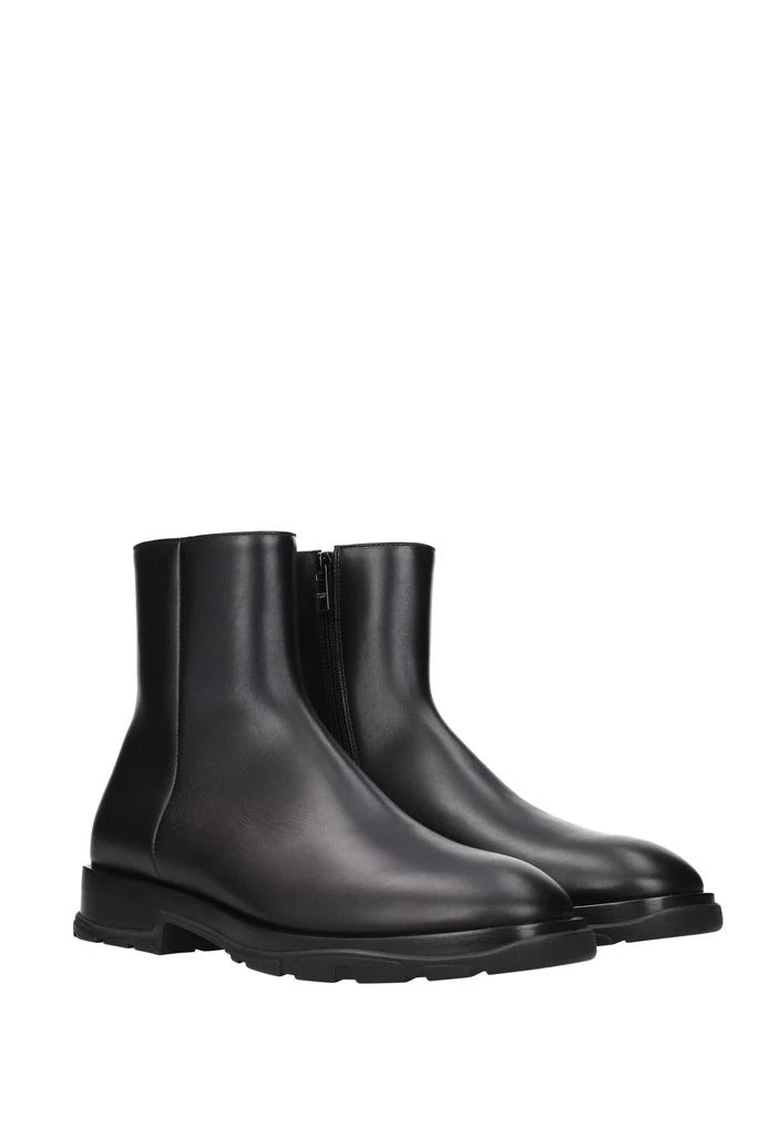 商品Alexander McQueen|Ankle Boot Leather Black,价格¥3477,第2张图片详细描述