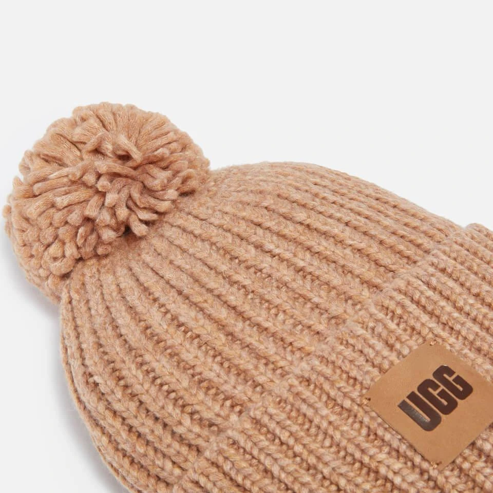 商品UGG|UGG Airy Pompom-Embellished Ribbed-Knit Beanie,价格¥495,第3张图片详细描述