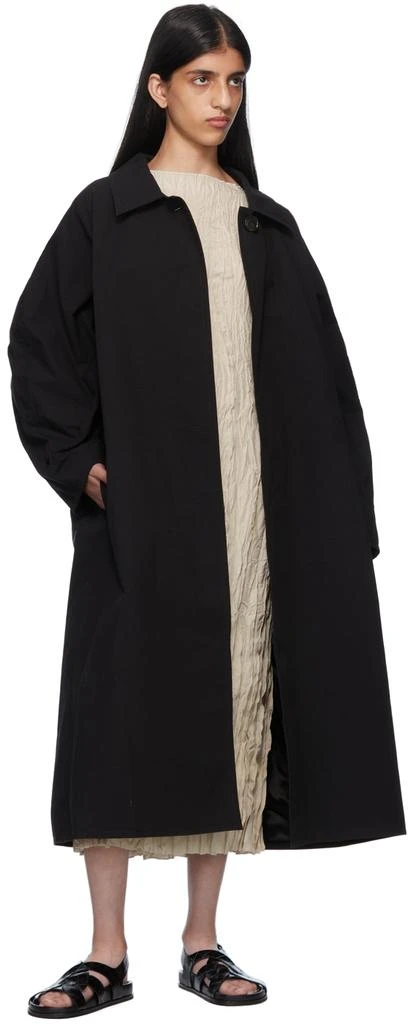 商品Totême|Black Open Front Trench Coat,价格¥3243,第4张图片详细描述