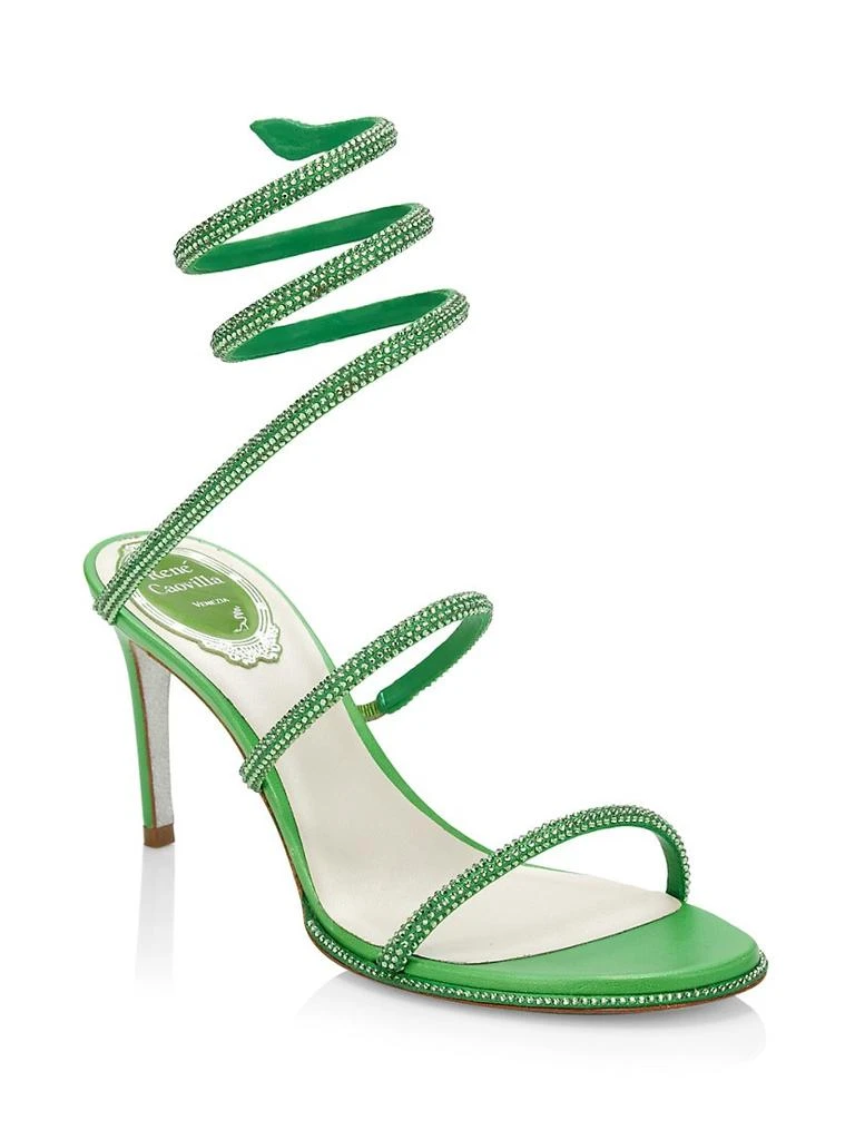 商品Rene Caovilla|Crystal-Embellished Satin Wrap Sandals,价格¥4200,第2张图片详细描述