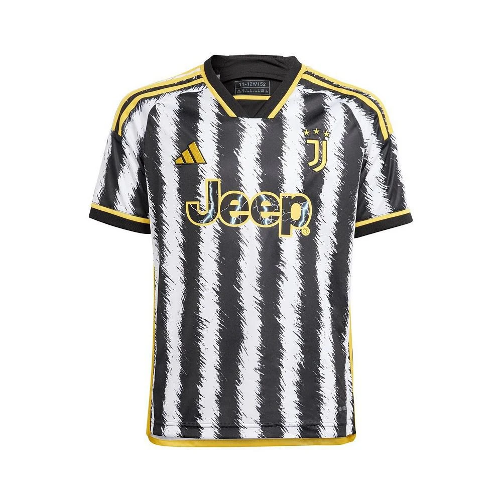 商品Adidas|Big Boys and Big Girls Black Juventus 2023/24 Home Replica Jersey,价格¥588,第2张图片详细描述