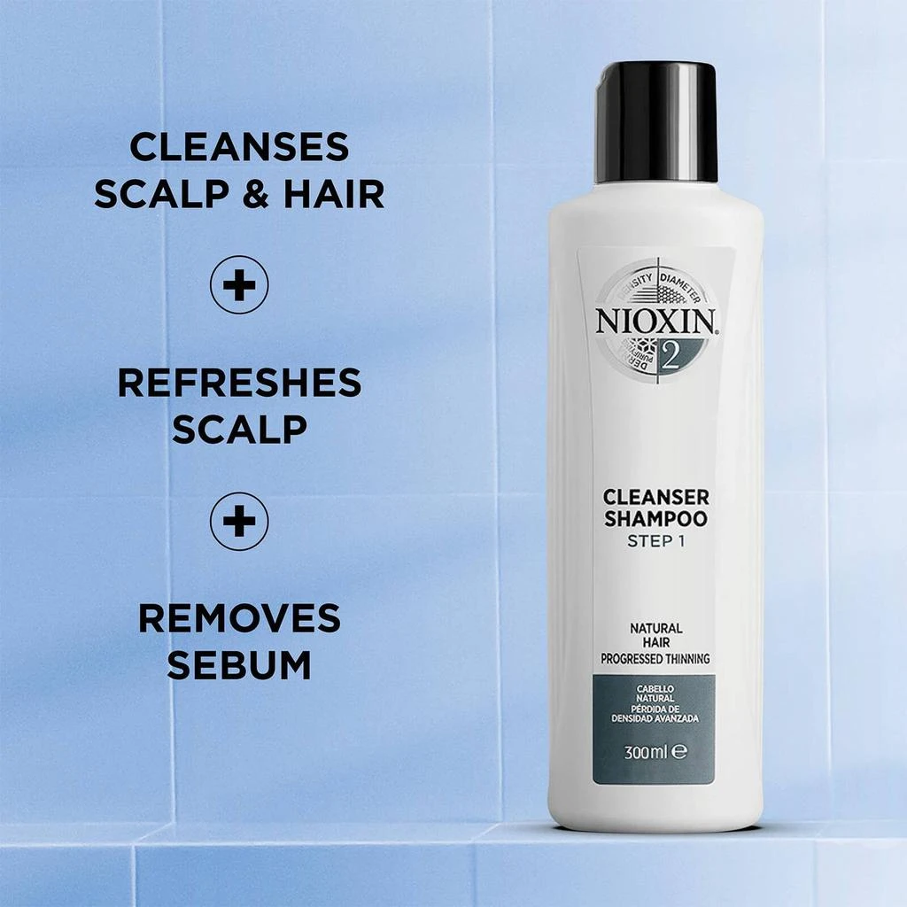 商品NIOXIN|Nioxin System 2 Cleanser Shampoo for Natural Hair with Progressed Thinning 33.8 oz,价格¥327,第3张图片详细描述