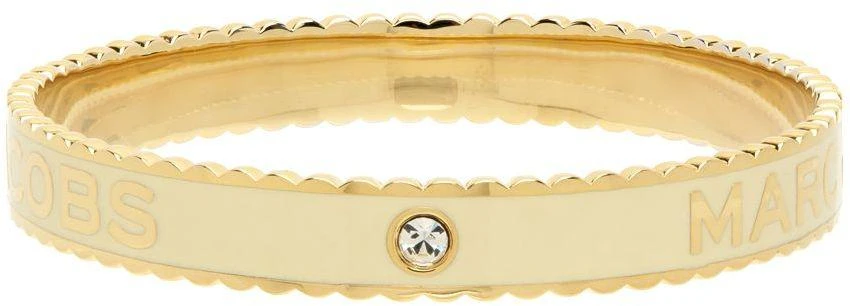 商品Marc Jacobs|Gold & Beige 'The Medallion Large' Cuff Bracelet,价格¥482,第3张图片详细描述