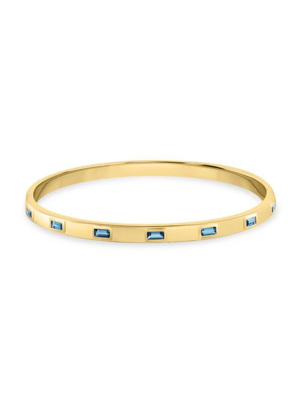 商品Effy ENY|14K Goldplated Sterling Silver & Blue Topaz Bangle Bracelet,价格¥2525,第1张图片