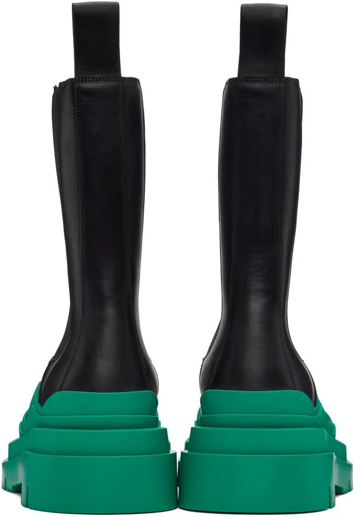 商品Bottega Veneta|Black & Green Tire Chelsea Boots,价格¥10859,第2张图片详细描述