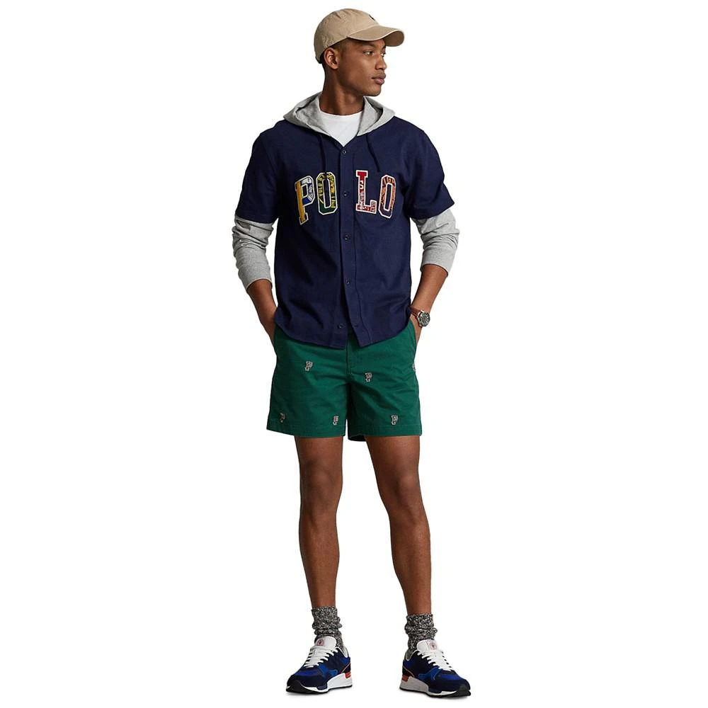 商品Ralph Lauren|Men's Logo Hooded Baseball Jersey,价格¥282,第4张图片详细描述