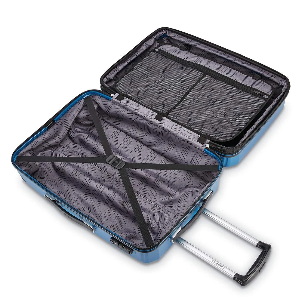 商品Samsonite|Samsonite Winfield 3 DLX Hardside Luggage with Spinners, Carry-On 20-Inch, Blue/Navy,价格¥946,第2张图片详细描述