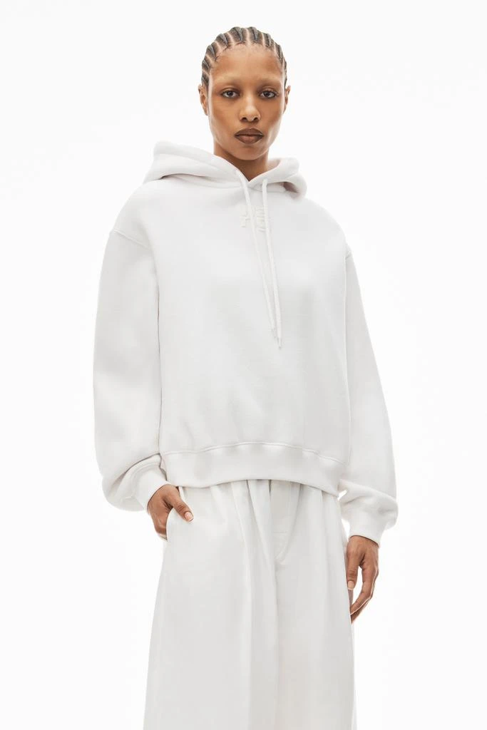 商品Alexander Wang|PUFF LOGO HOODIE IN STRUCTURED TERRY,价格¥2483,第2张图片详细描述