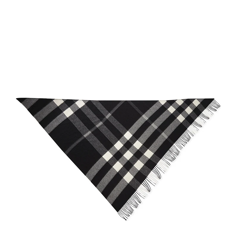 Burberry 巴宝莉 女士灰色格纹羊绒围巾 4065350-灰色 商品
