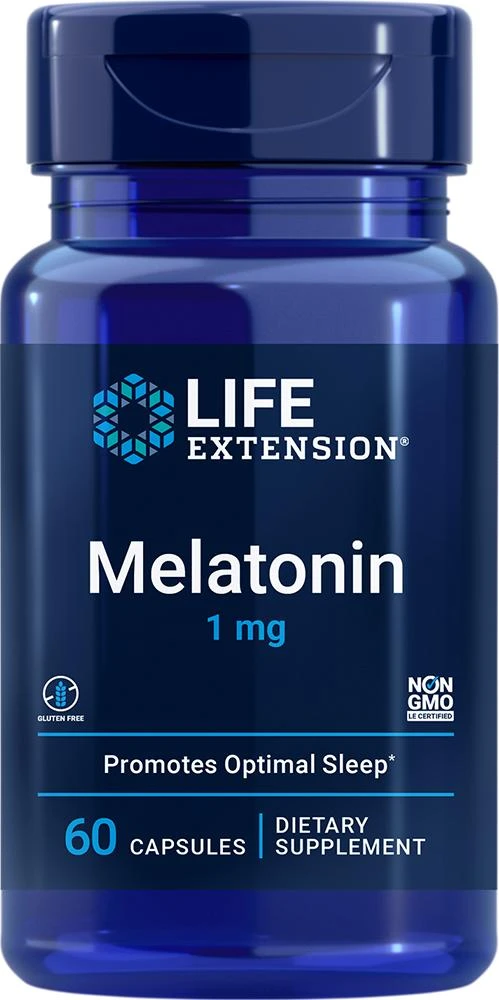 商品Life Extension|Life Extension Melatonin, 60 - 1 mg (1 mg, 60 capsules),价格¥36,第1张图片