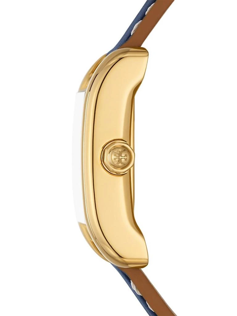 商品Tory Burch|The Eleanor Goldtone Stainless Steel & Leather Strap Watch,价格¥1547,第3张图片详细描述