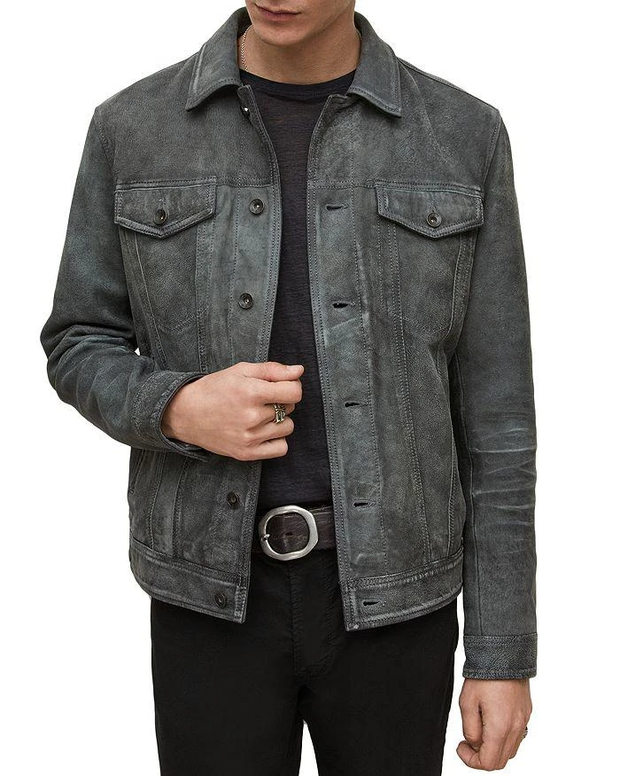 商品John Varvatos|Andrew Slim Fit Leather Trucker Jacket,价格¥5238,第1张图片详细描述