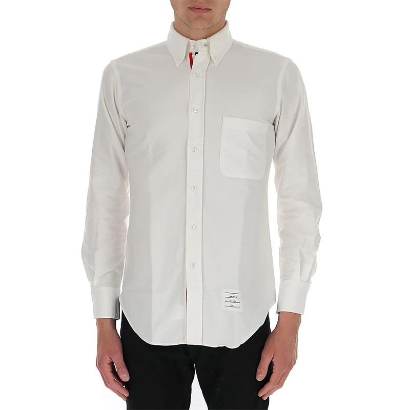 商品Thom Browne|THOM BROWNE 白色男士衬衫 MWL010E-06177-100,价格¥2286,第1张图片