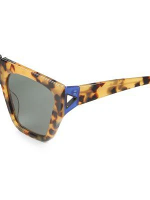 商品KAREN WALKER|Double Trouble B 57MM Square Sunglasses,价格¥958,第3张图片详细描述
