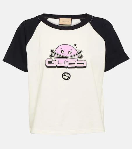 商品Gucci|Printed cotton jersey T-shirt,价格¥3995,第1张图片