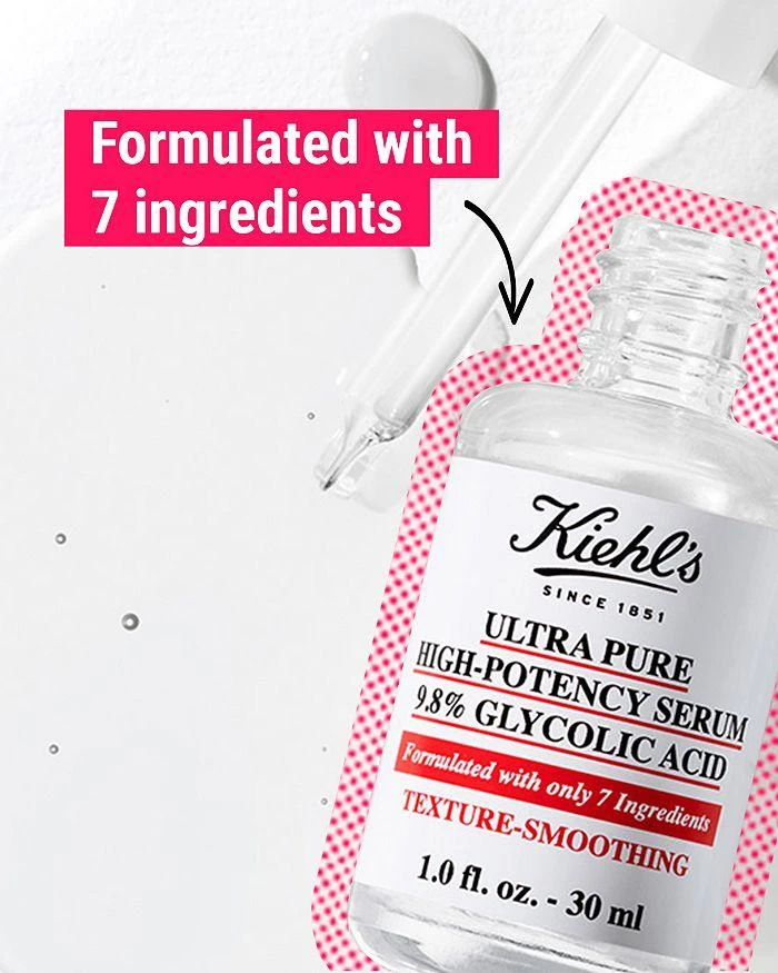 商品Kiehl's|Ultra Pure High-Potency Serum 9.8% Glycolic Acid 1 oz.,价格¥261,第2张图片详细描述