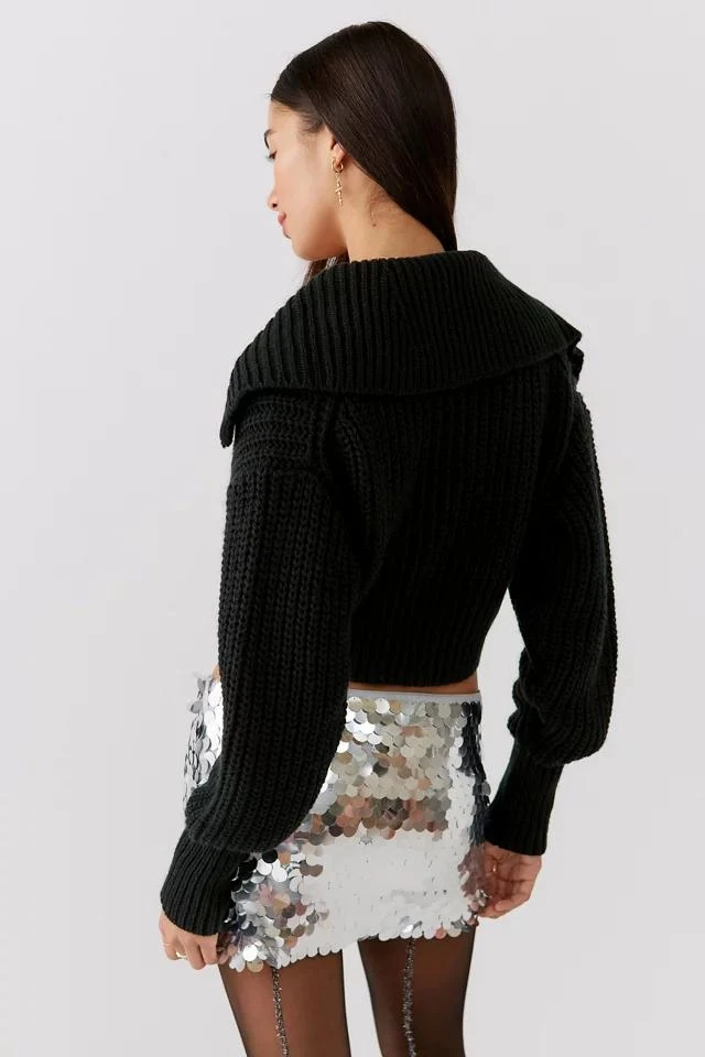 商品Urban Outfitters|UO Sunny Collared Zip-Up Cardigan,价格¥149,第2张图片详细描述