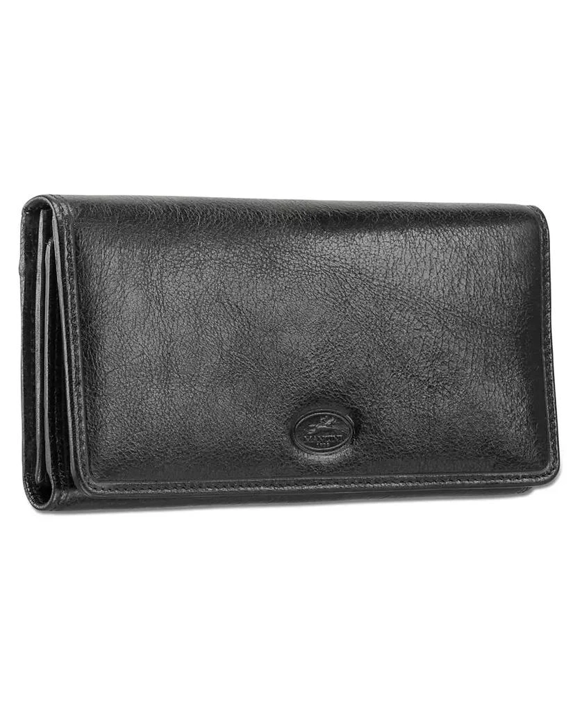 商品Mancini Leather Goods|Equestrian-2 Collection RFID Secure Trifold Wallet,价格¥430,第4张图片详细描述