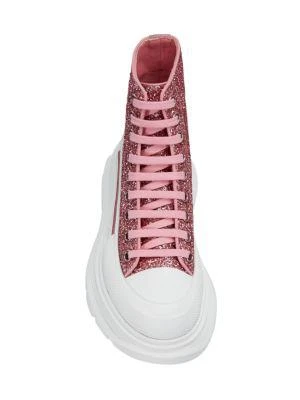 商品Alexander McQueen|​Glitter Treadslick High-Top Sneakers,价格¥2103,第5张图片详细描述