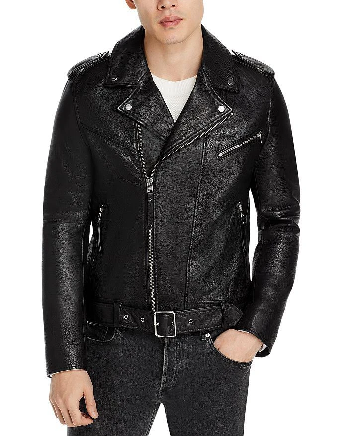 商品Hugo Boss|Lowis Leather Moto Jacket,价格¥4084,第3张��图片详细描述