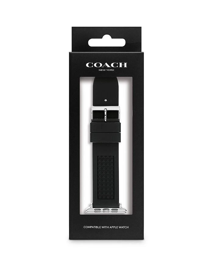 商品Coach|Apple Watch© Signature Silicone Strap, 42mm & 44mm,价格¥479,第2张图片详细描述