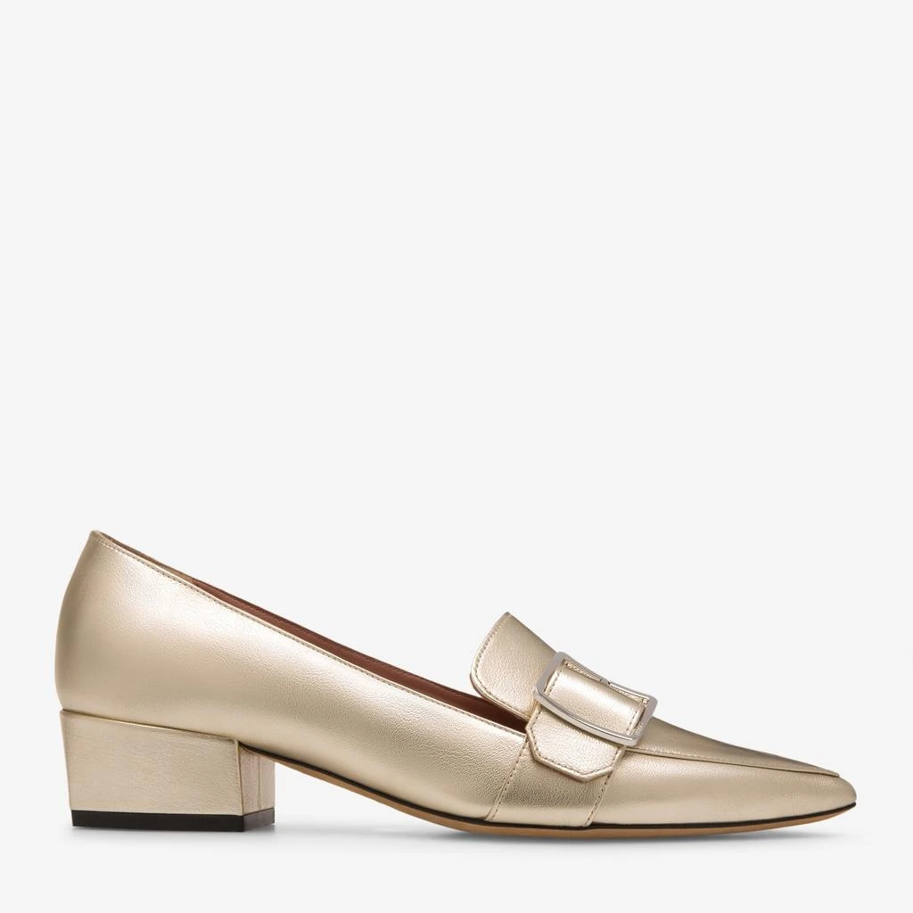 商品Bally|NEW Bally Harumi Ladies Champagne Leather Buckle Mules,价格¥2170,第2张图片详细描述