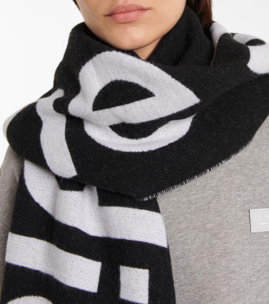 商品Acne Studios|Logo wool-blend jacquard scarf,价格¥1584,第5张图片详细描述