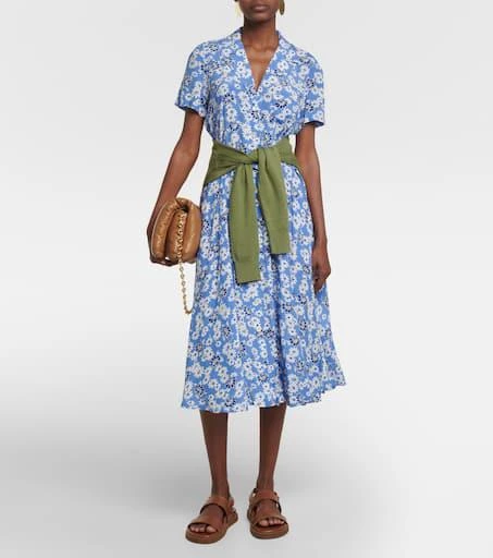 商品Ralph Lauren|花卉绉纱中长连衣裙,价格¥3101,第2张图片详细描述