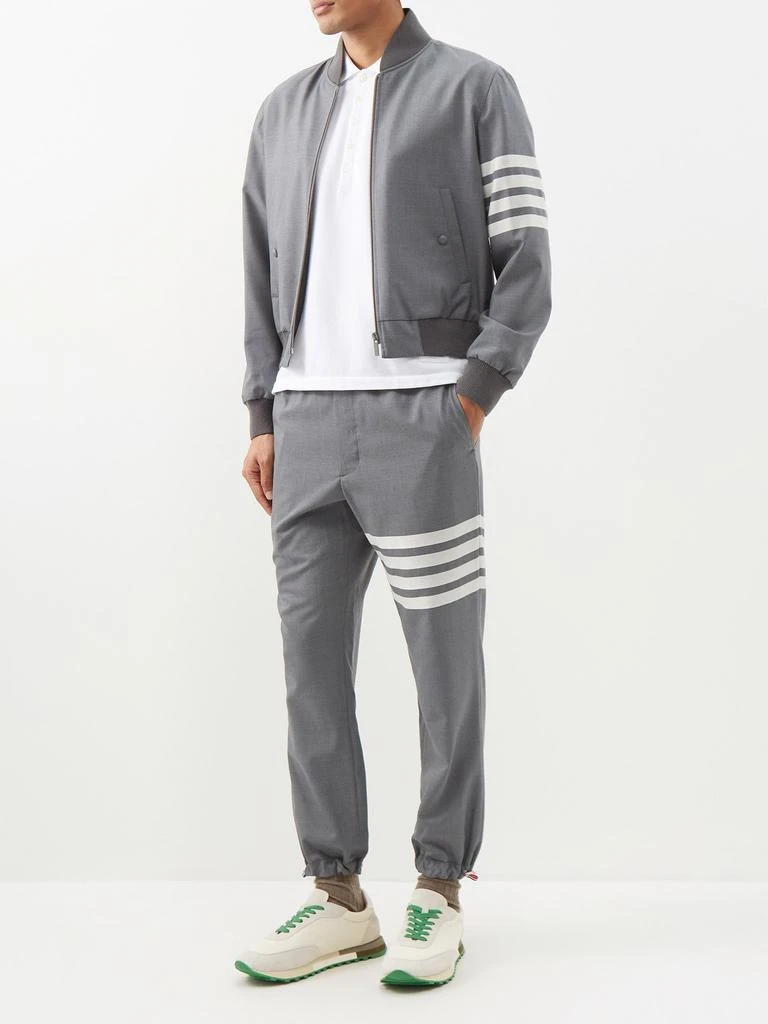 商品Thom Browne|Four-bar drawstring wool track pants,价格¥4570,第2张图片详细描述