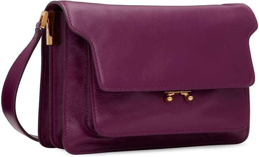 Purple Medium Soft Trunk Shoulder Bag商品第2张图片规格展示