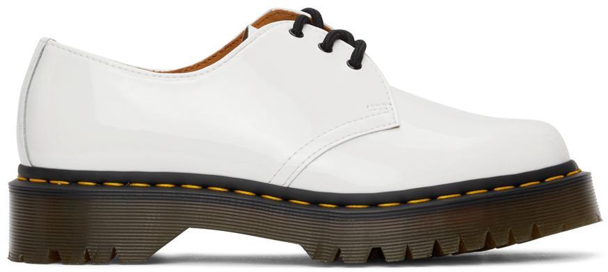 商品Dr. Martens|White Patent 1461 Bex Derbys,价格¥927,第1张图片