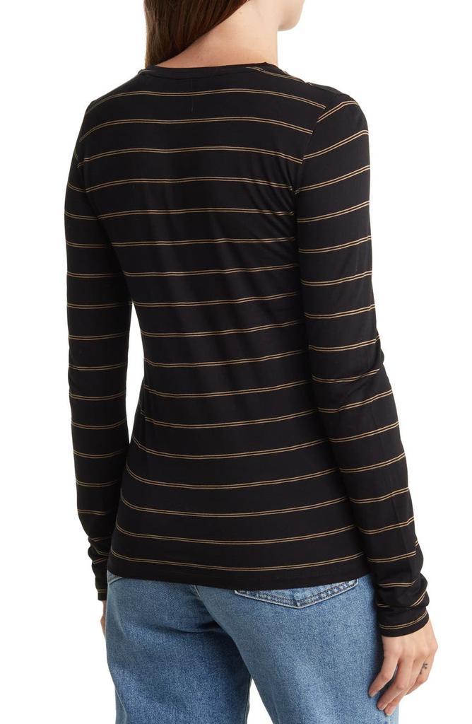 商品Vince|Stripe Long Sleeve Crewneck Shirt,价格¥515,第4张图片详细描述