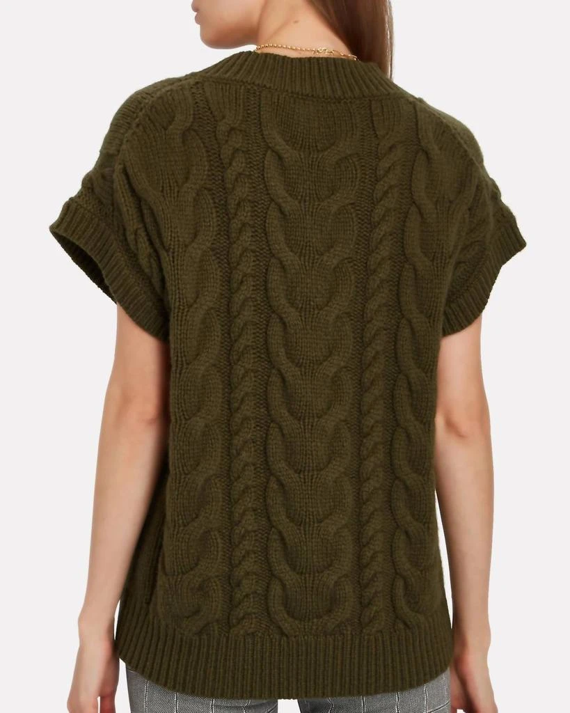 商品FRAME|Cable Knit Merino Wool Vest in Surplus,价格¥1948,第3张图片详细描述