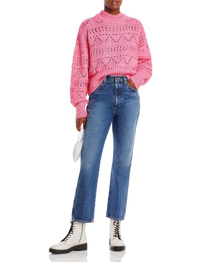 商品AQUA|Pointelle Mock Neck Sweater - 100% Exclusive,价格¥652,第4张图片详细描述