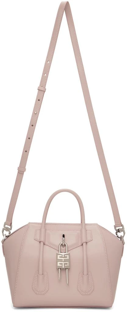 商品Givenchy|Pink Mini Antigona Lock Top Handle Bag,价格¥9853,第4张图片详细描述